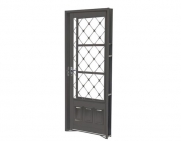 Porta de Abrir grade Xadrez com Postigo